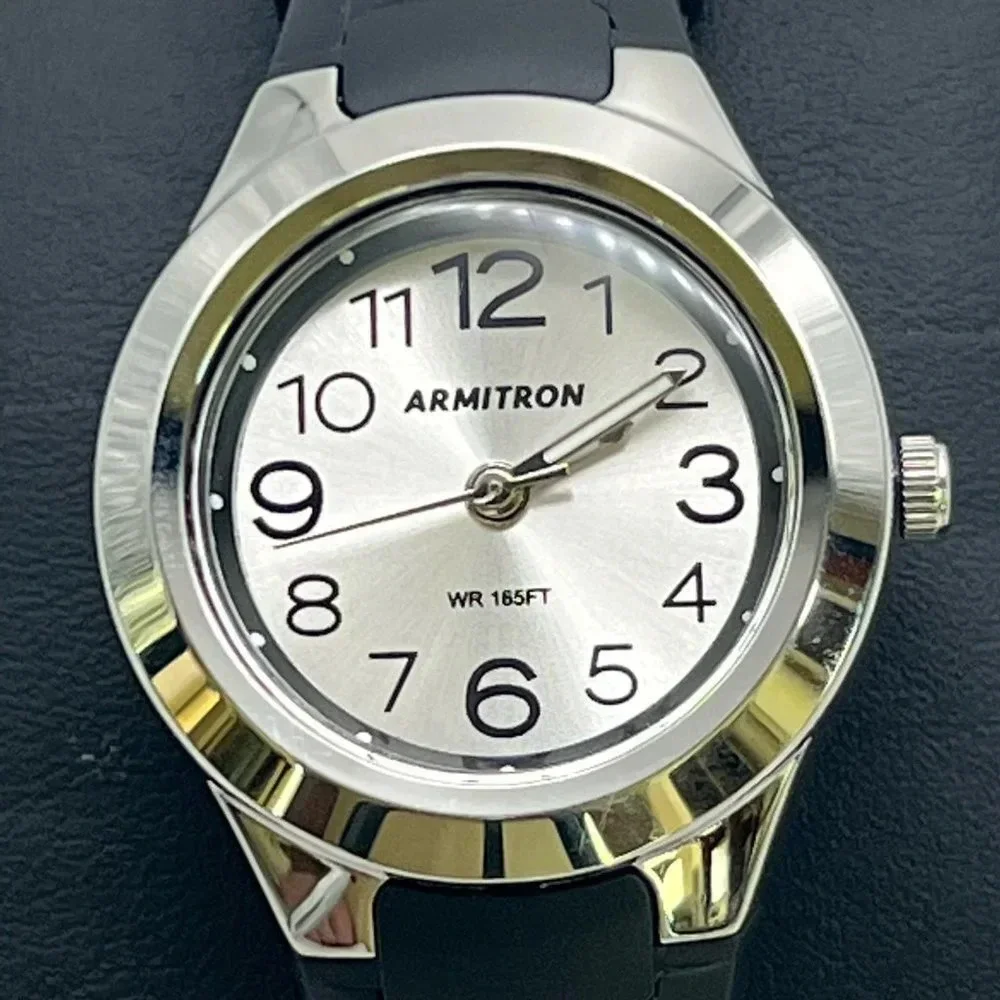 Armitron Pro Sport Ladies Watch Silver and Black Working